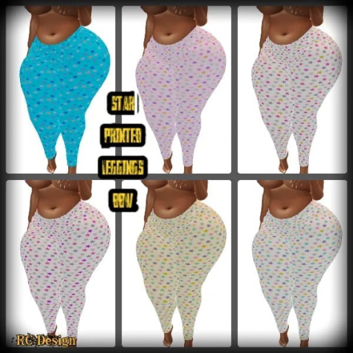 STAR PRINTED LEGGINGS FATPACK BBW