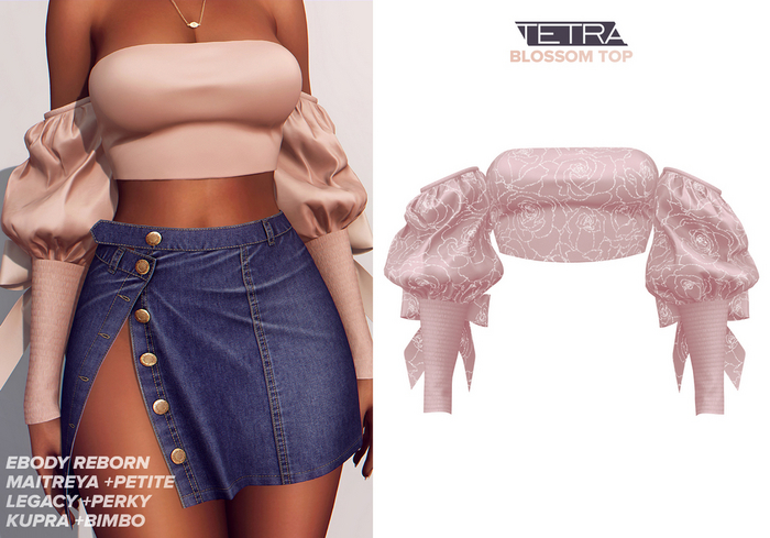TETRA - Blossom - Puff Sleeve Top (Pattern #5)