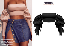 TETRA - Blossom - Puff Sleeve Top (Onyx)