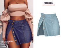 TETRA - Blossom - Denim Skirt (Arctic)
