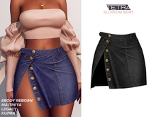 TETRA - Blossom - Denim Skirt (Black)
