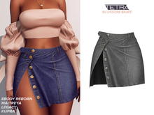 TETRA - Blossom - Denim Skirt (Gray)