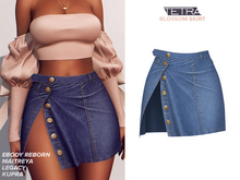 TETRA - Blossom - Denim Skirt (Light Blue)