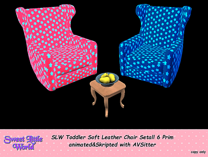 SLW Toddler Soft Leather Chair Set