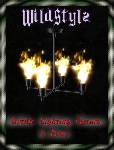 WILDSTYLZ!~ Gothic Lighting Fixture 4 Fires