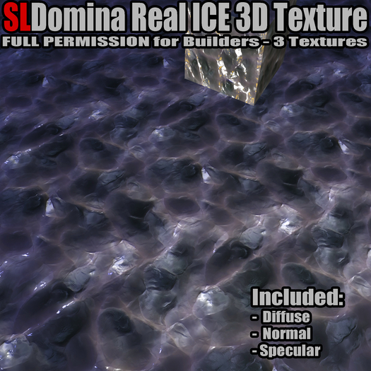 [FP] SLDomina Professional 3D real ICE Texture Full Perm for Builders - Realistic ice sheet