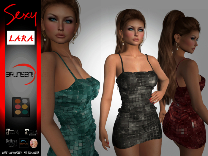 Brunsen Couture - Lara Sexy Dress Party Diamonds Fat Pack