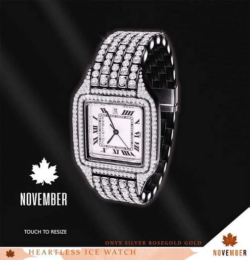 Nov-Heartless Ice Watch (Gold)