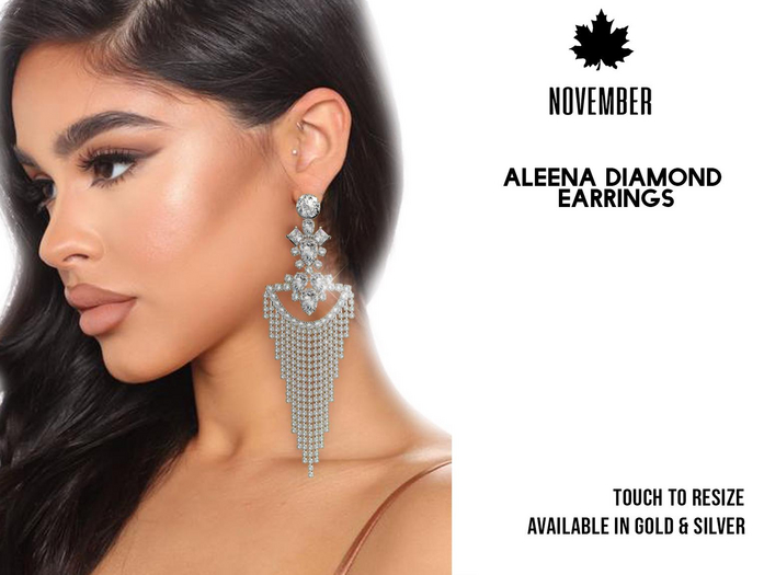 Nov-Aleena Diamond Chandiler Earrings (S)