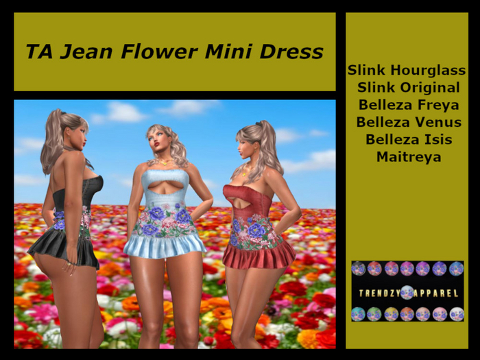 TA Jean Flower Mini Dress