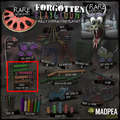 MadPea The Forgotten Playground - Bench - Green