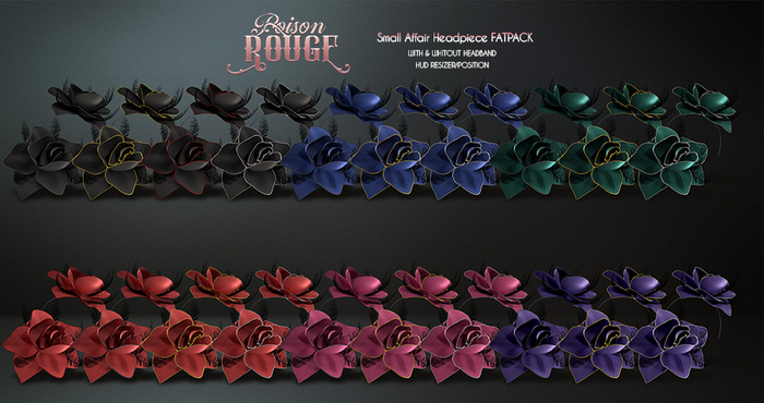 POISON ROUGE Small Affair Headpiece - FATPACK 