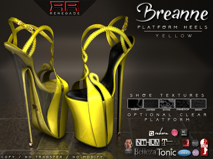 [Renegade] Breanne Platform Heels - Yellow
