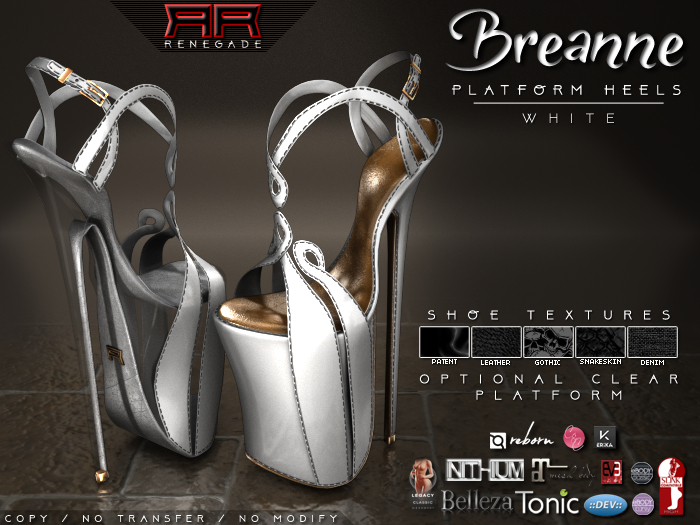 [Renegade] Breanne Platform Heels - White