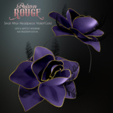 POISON ROUGE Small Affair Headpiece - Violet/Gold