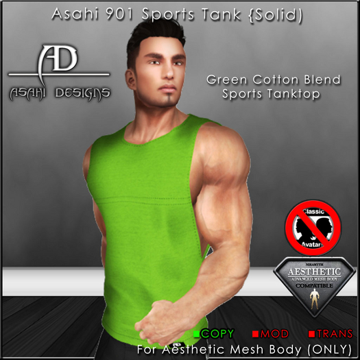 {AD}901 Sports Tank - Solid - Green