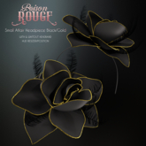 POISON ROUGE Small Affair Headpiece - Black/Gold