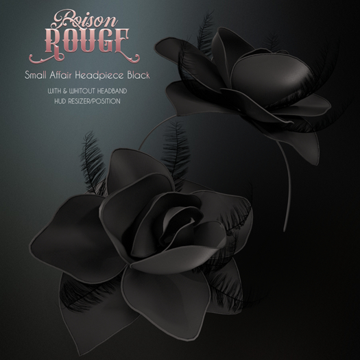 POISON ROUGE Small Affair Headpiece - Black
