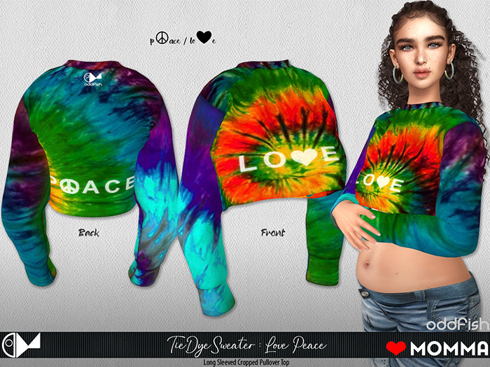 ODd TieDye Sweater : Love Peace