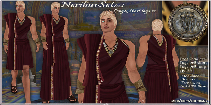 Nerilius Toga Set -T.E.D/Red