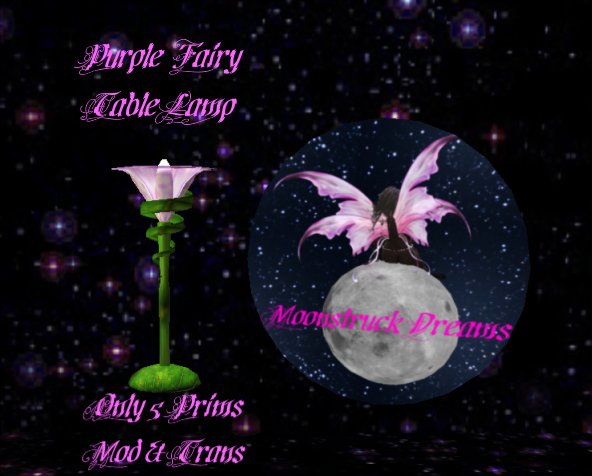 Purple Fairy Table Lamp