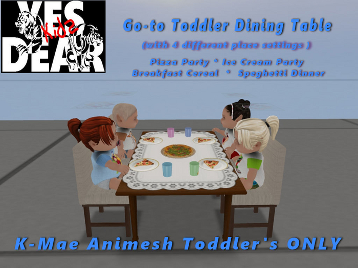 YES DEAR KID's K-Mae Toddlers Go-To Dining table
