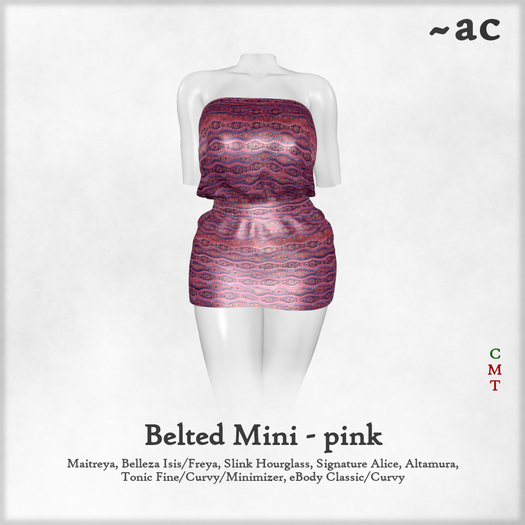 ~AC Belted Mini - pink