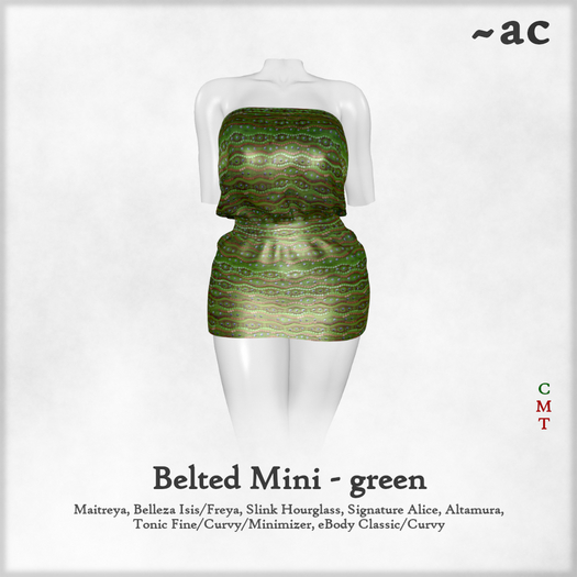 ~AC Belted Mini - green