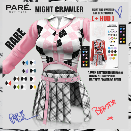 Pare.NC Lorn Patterned Uniform - RARE