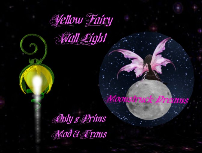 Yellow Fairy Wall Light
