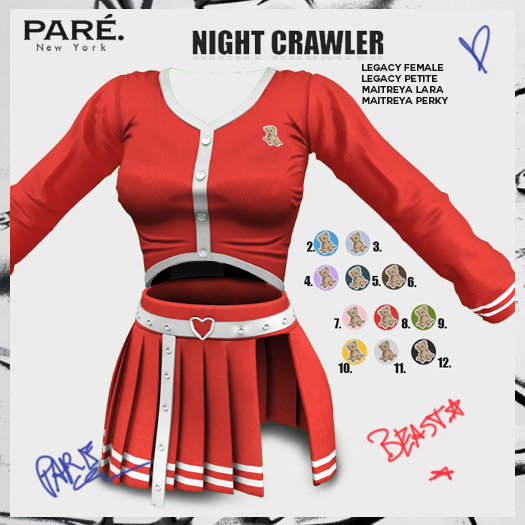 Pare.NC Ame Line Uniform - Red