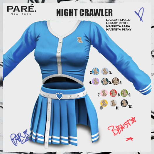Pare.NC Ame Line Uniform - Blue