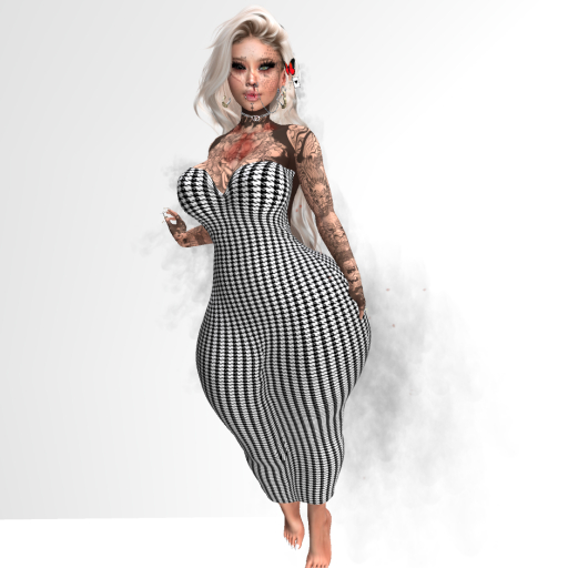 *LC*SEXY * KUPRA ONLY * NO STRAP DRESS BLK CHECK