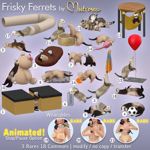 19-Mutresse - Frisky Ferrets wearable RARE