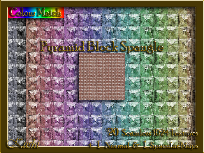 Pyramid Block Spangle Seamless Texture Set