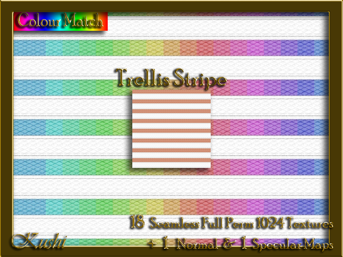 Trellis Stripe Seamless Texture Set