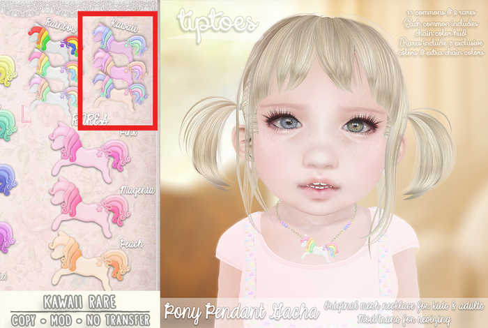 . tiptoes - Pony Pendant - Kawaii RARE