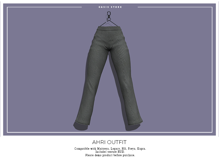 Oasis - Ahri Pant - DARK GRAY STRIPES