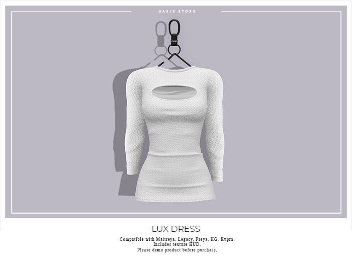 Oasis - Lux Dress - WHT