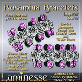 ROSAMINA "Rose" Ingemar Bracelets OP - Fuscia Sapphire White Silver