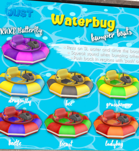 1 DUST: Bumper Boat BUTTERFLY RARE