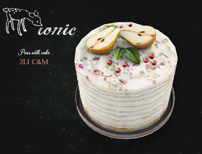 ionic :  Pear white cake