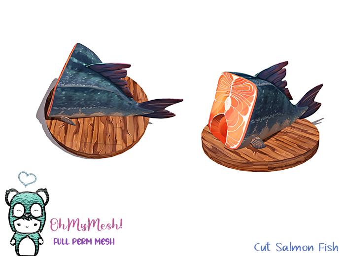 OhMyMesh! Cut Salmon Fish - Full Perm Mesh