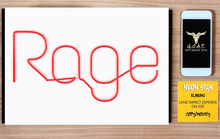 G.O.A.T. NEON BLINKING SIGN - RAGE