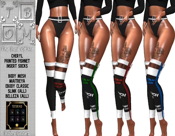 ::T.B.O.M:: Cheryl Printed Fishnet Insert Socks