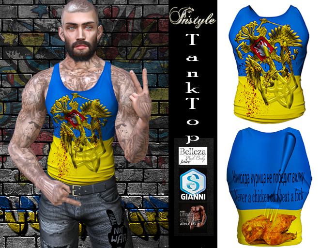 InStyl-collection TankTop*No war*-Gift  (Athletic,Legacy,Jake,Gianni)