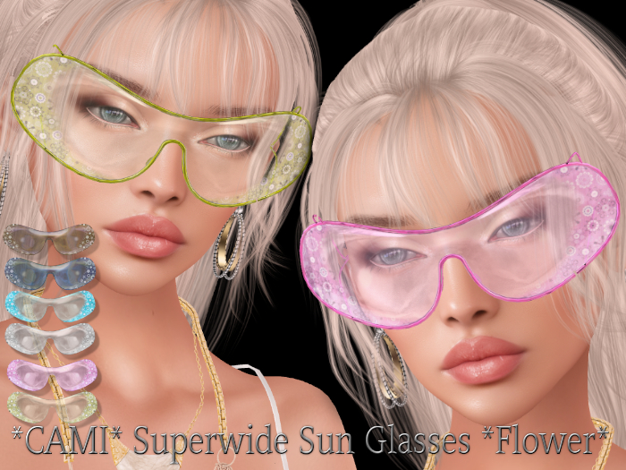 *CAMI *Superwide sun glasses*Flower*