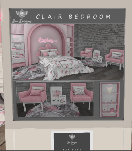 01 Bee Designs Clair Bedroom RARE