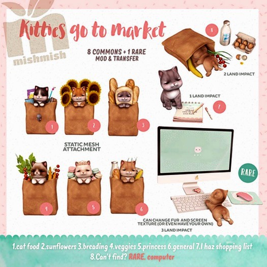 MishMish - Kitties go to market - I haz a shopping list