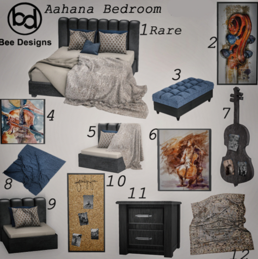 01 Bee Designs Aahana Bedroom RARE